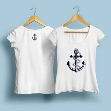 T-shirt z nadrukiem kotwicy