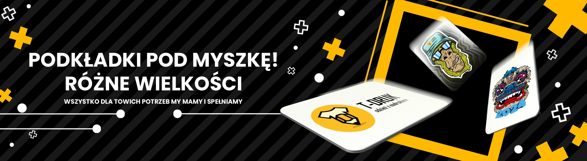 Nadruk na podkładki pod myszkę w różnych wielkościach