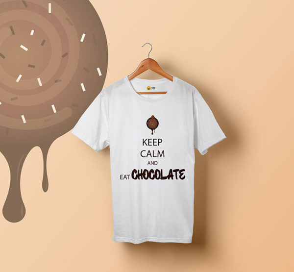 Koszulka z napisem jedz czekoladę