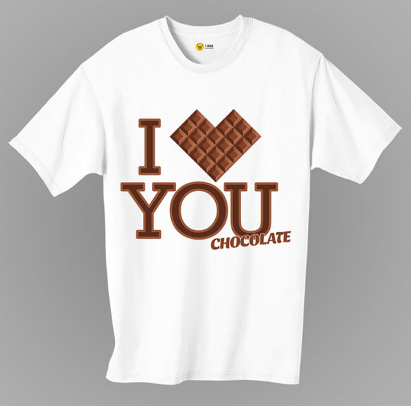 Koszulka z napisem kocham czekoladę